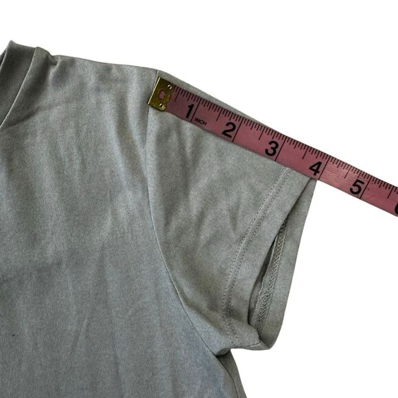 Xersion Girls Sz S 7/8 Short Sleeve Be Strong T-Shirt Blue Split Back Quick Dri - Picture 9 of 9